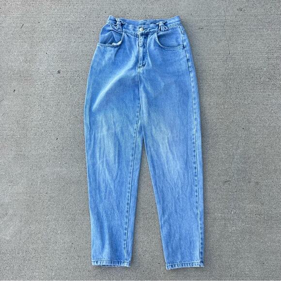 Vintage 80s 90s JS international high-rise bow detail wedgy Mom Jeans - Picture 9 of 9
